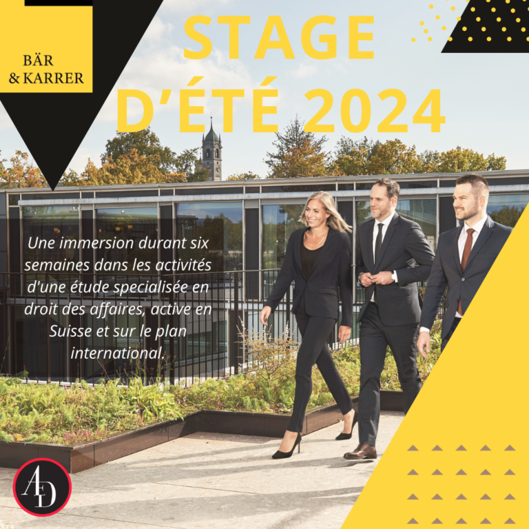 Stage d’été 2024